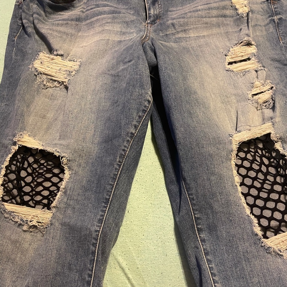 Distressed Denim Boyfriend Jean